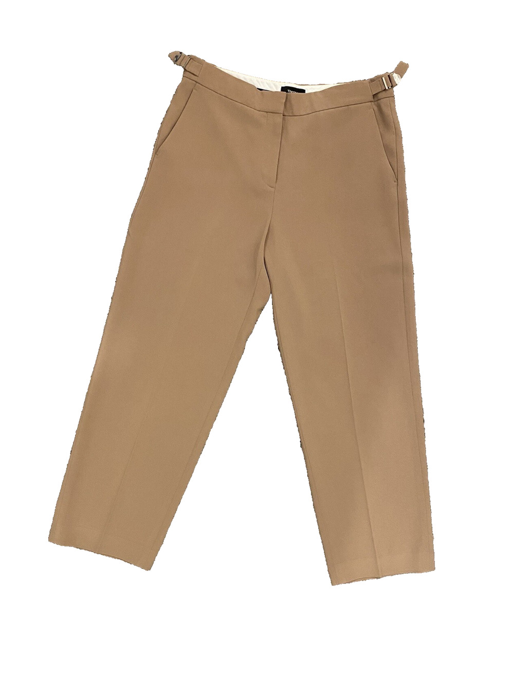 Theory Womens Size 2 Dress Pants Straight Tan Ankle Casual Office Career Slacks
